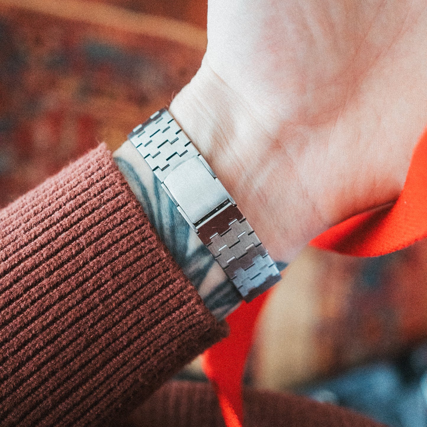 Seiko Quartz – Custom Orange Textured Dial