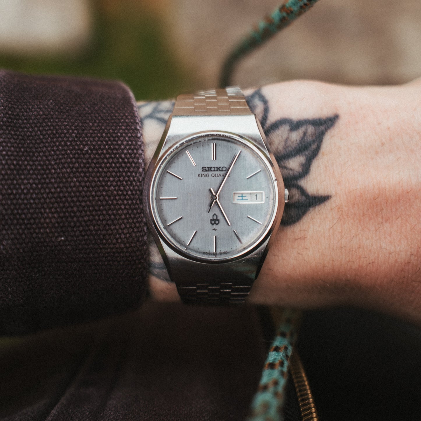 Seiko King Quartz Grey Dial