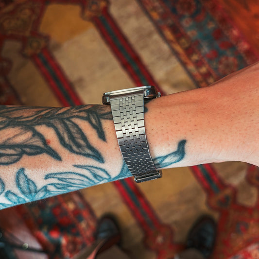 Seiko Lord Quartz blue dial on wrist