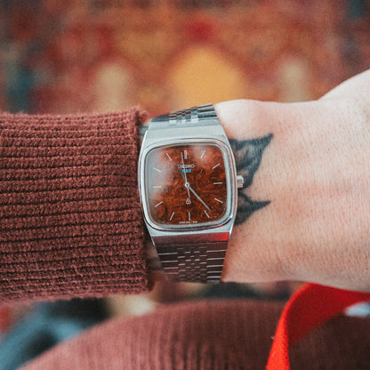 Seiko Quartz – Custom Burl Wood Dial