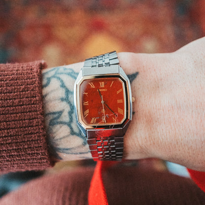 Seiko King Quartz – Custom Red Jasper Dial