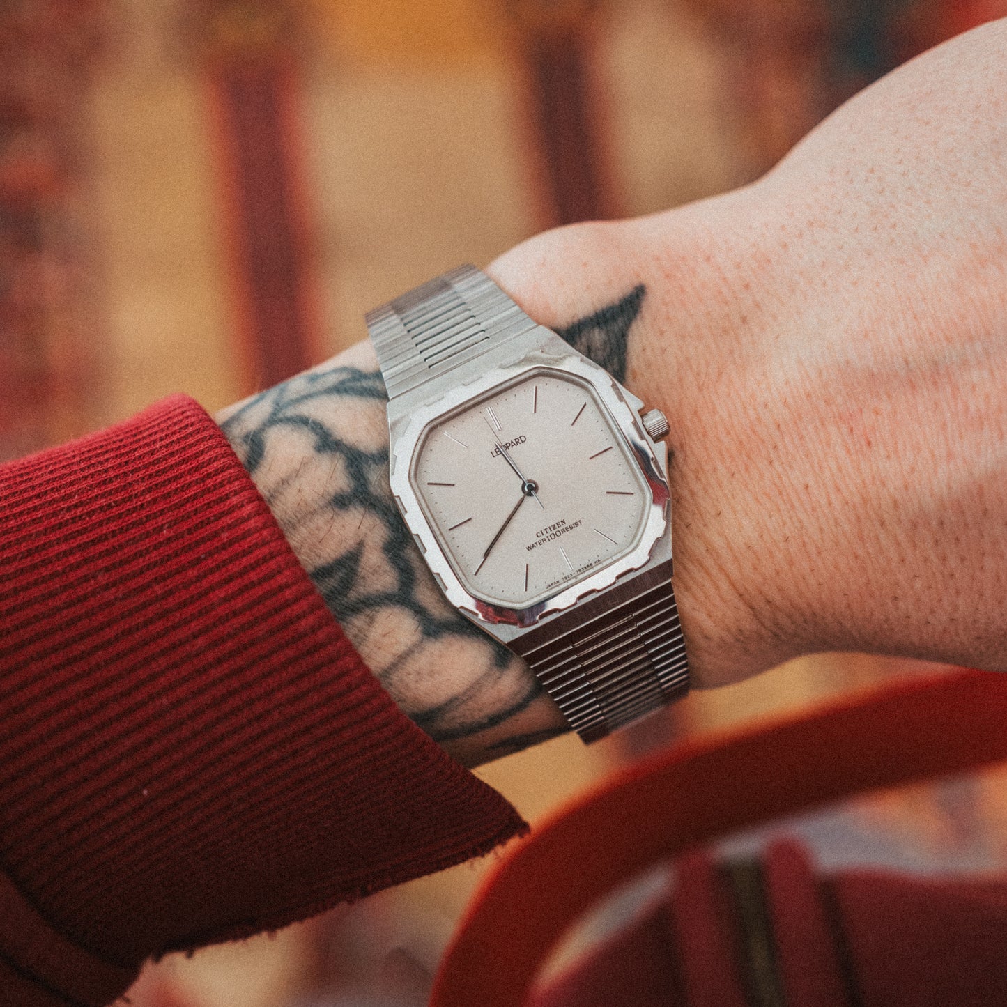 Citizen Leopard Stainless Stamp Bezel