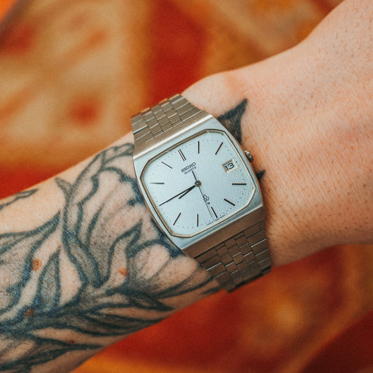 Seiko SQ Grey Textured Dial