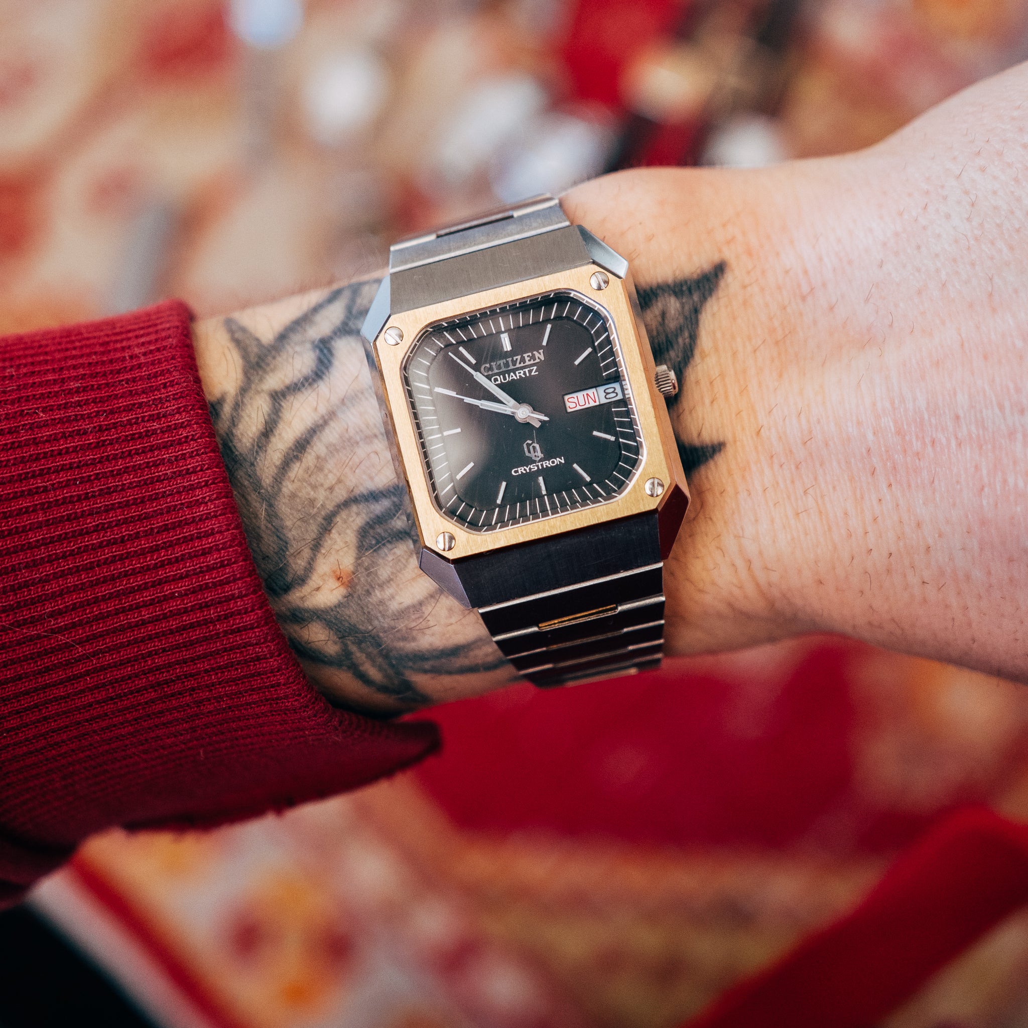 Citizen Crystron Neo-Vintage Two-Tone Watch | Square Case – Studio