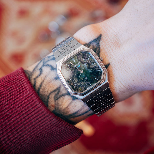 Seiko Quartz Custom Stone Dial - Dragons Blood Jasper