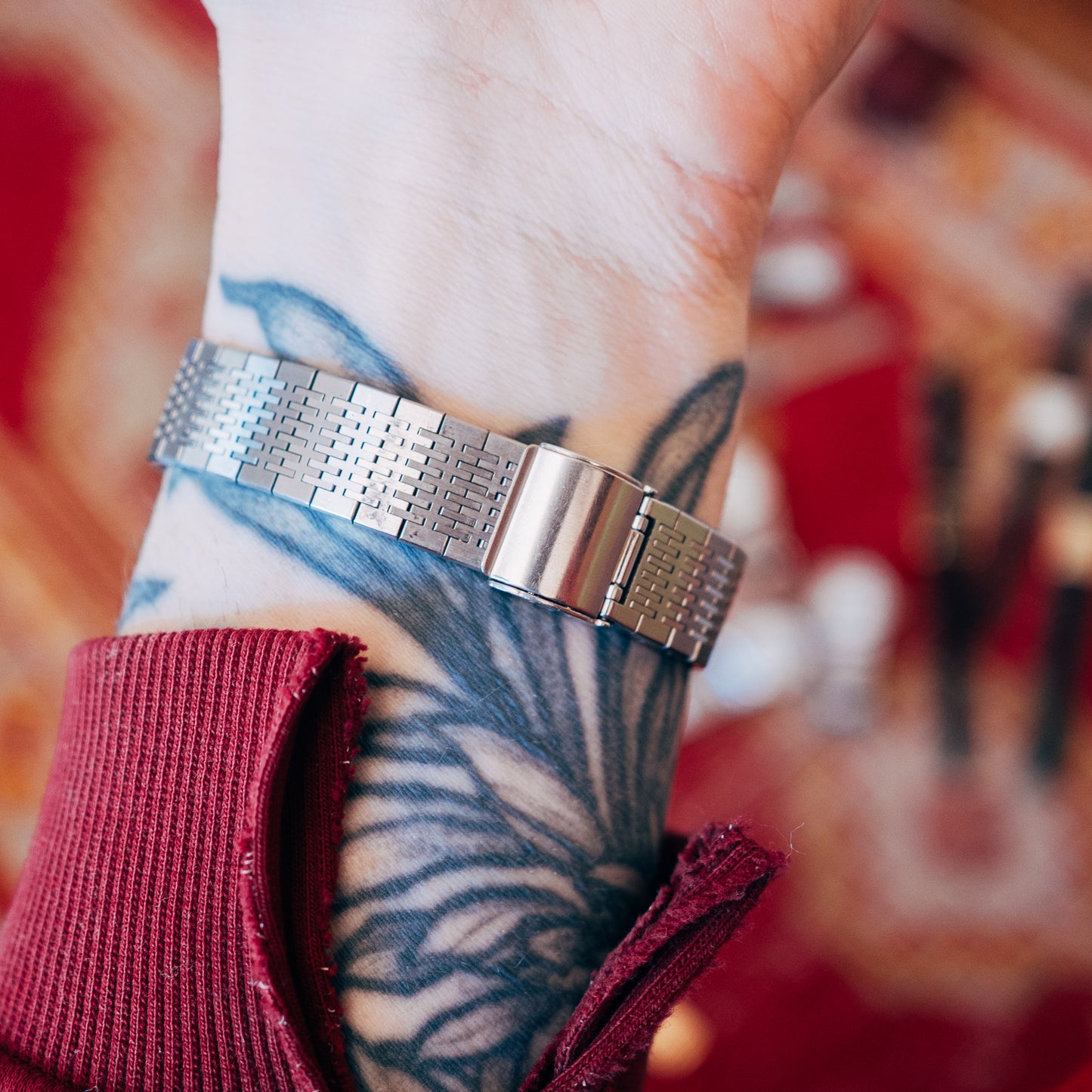 Seiko Quartz Custom Stone Dial - Dragons Blood Jasper