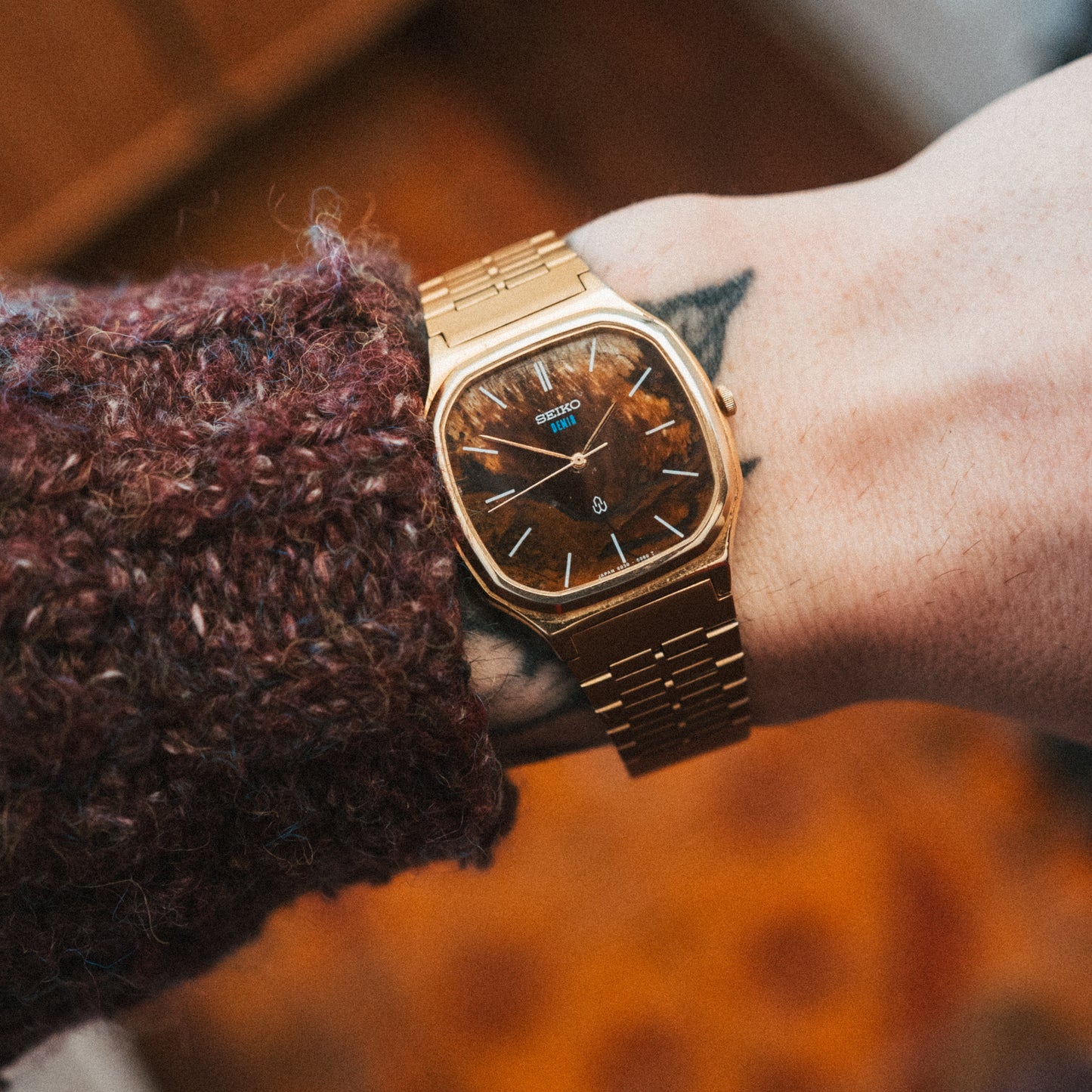 Seiko Custom Burl Wood Dial