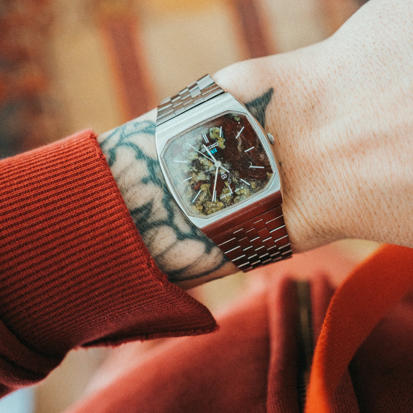 Seiko Quartz - Dragon's Blood Jasper Dial