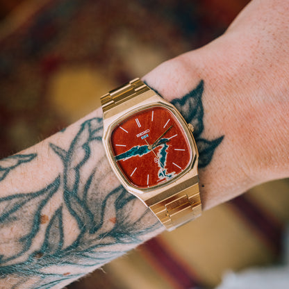 Seiko Quartz Red Jasper Quartz
