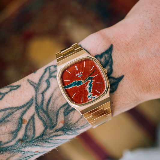 Seiko Quartz Red Jasper Quartz