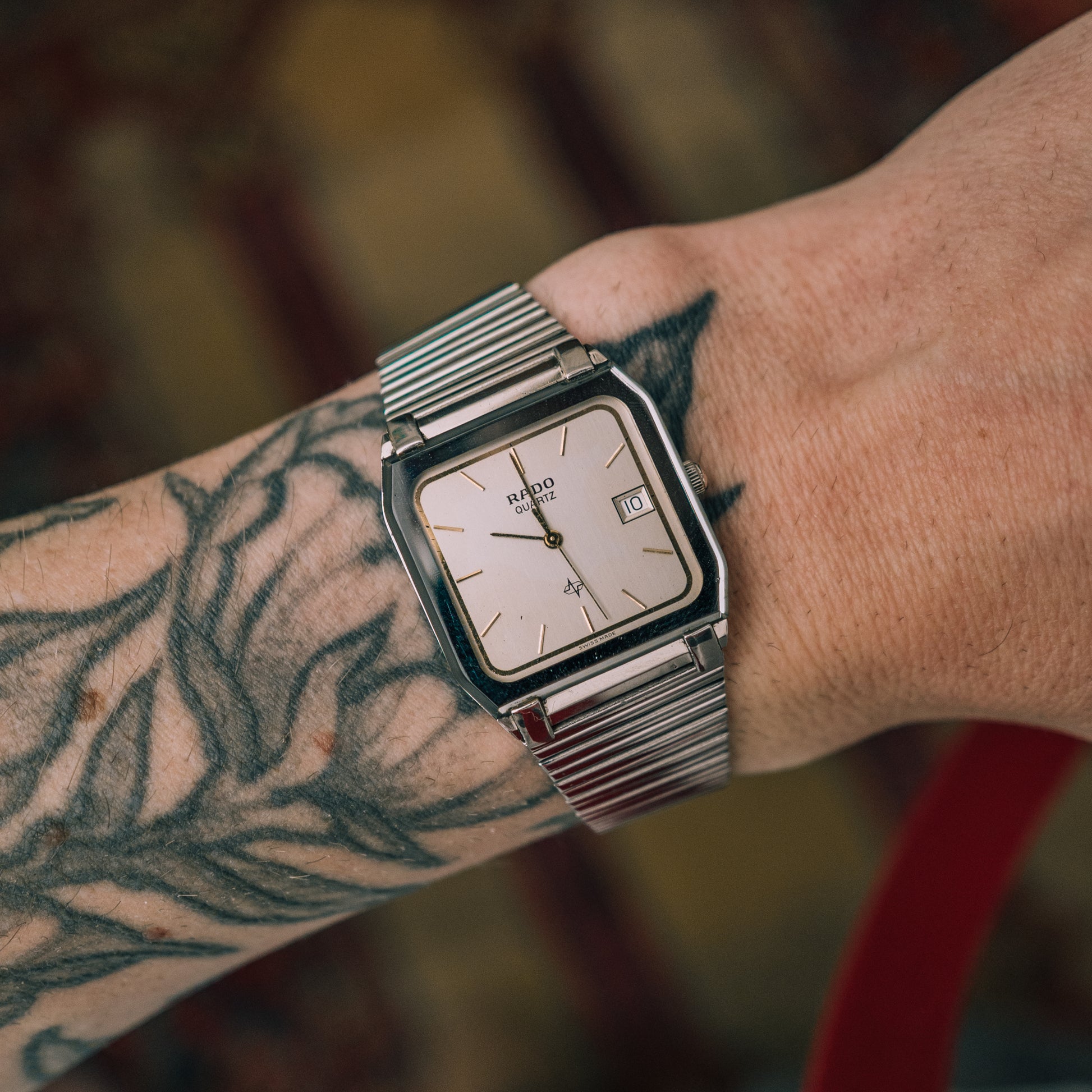 Rado Quartz on wrist - dial view