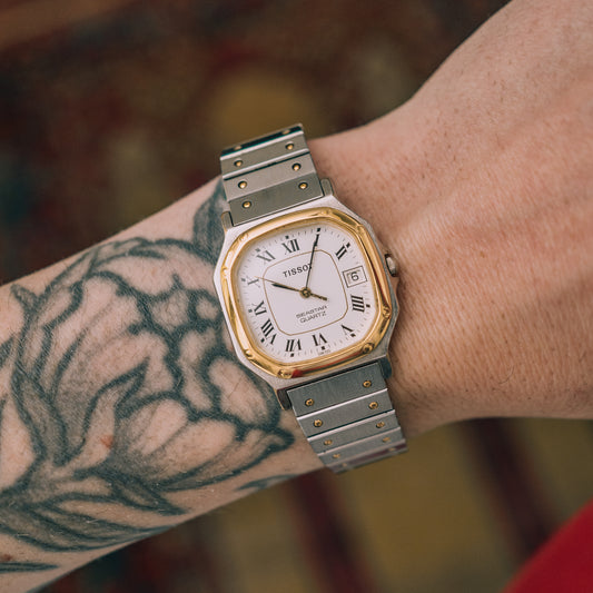 Tissot Seastar on wrist - dial view