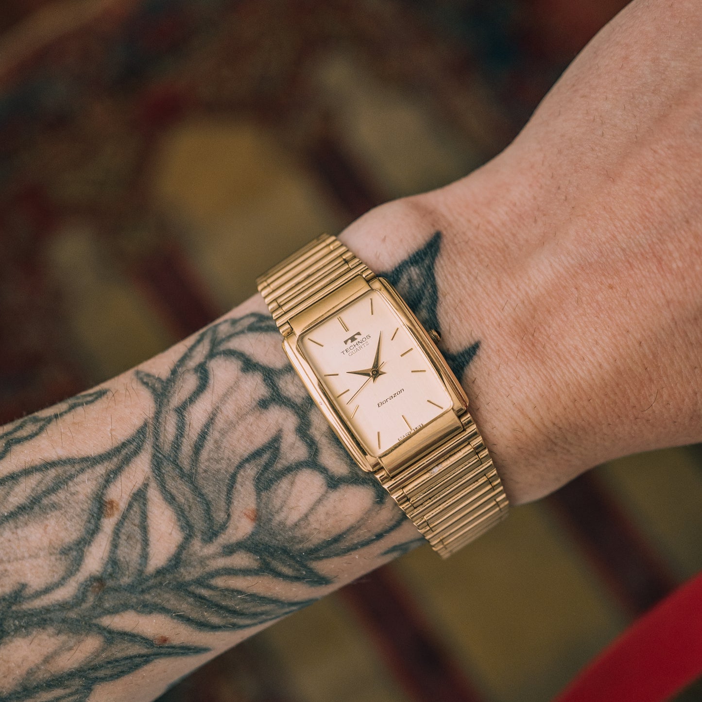 Technos Borazon on wrist - dial view
