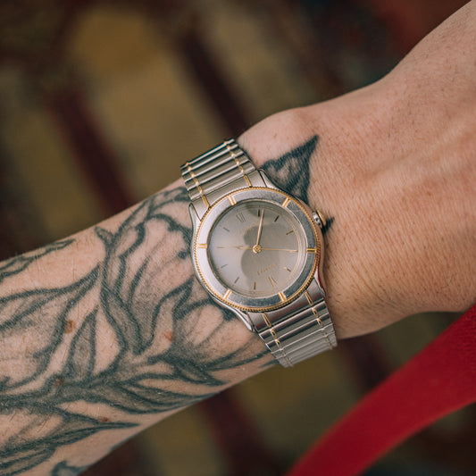 Seiko Chronos on wrist - dial view