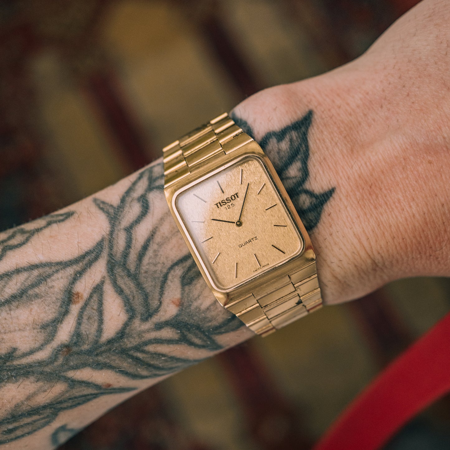 Tissot 125 Quartz on wrist - dial view