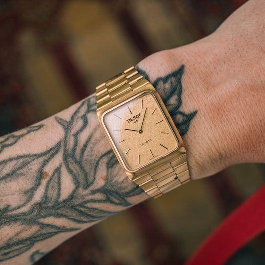 Tissot 125 Quartz on wrist - dial view