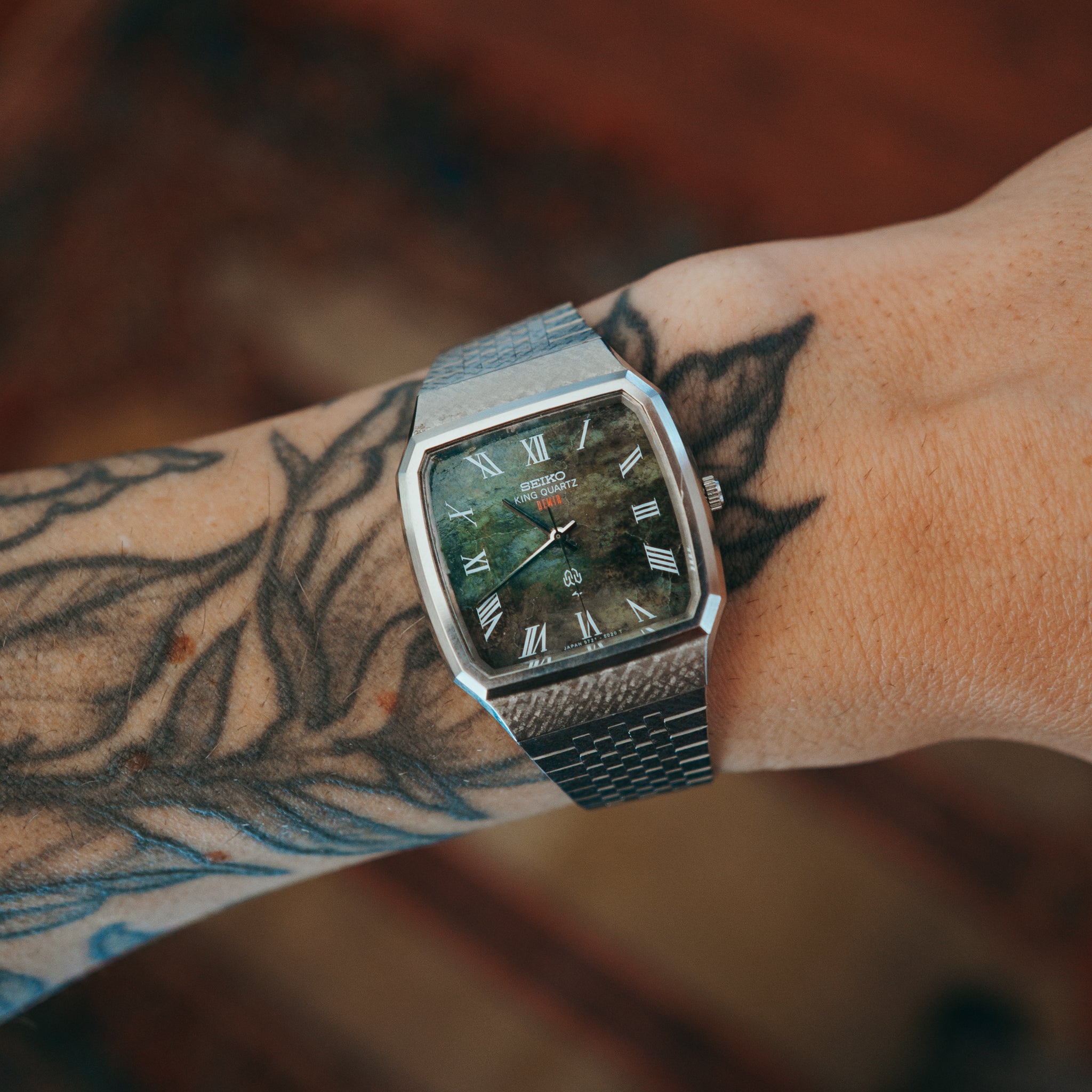 Seiko King Quartz Green Serpentine | Custom Dial Neo-Vintage Watch