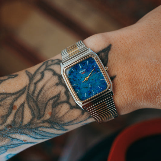 Seiko Dolce - blue lapis dial wrist shot