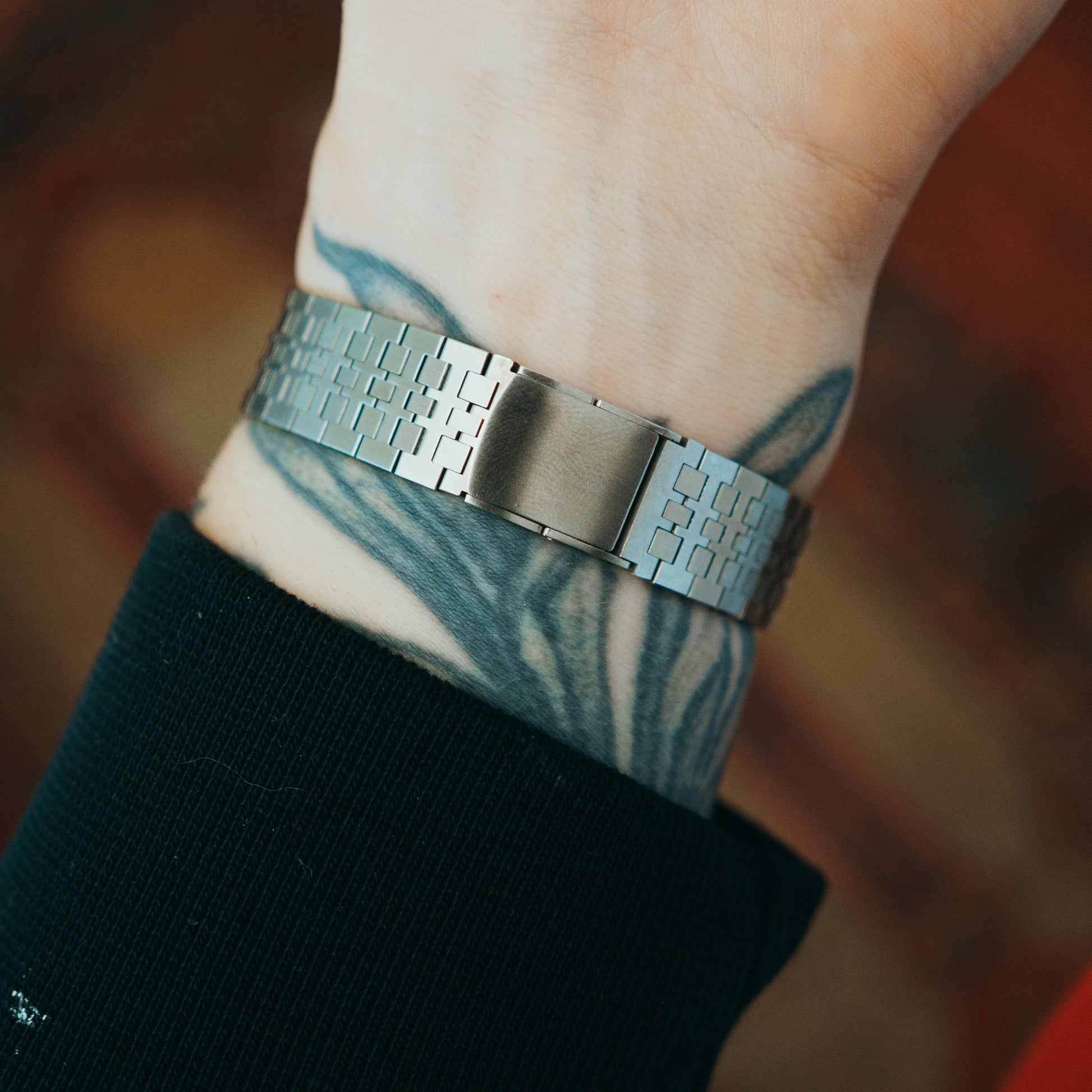 Seiko Quartz Malachite Dial bracelet clasp detail