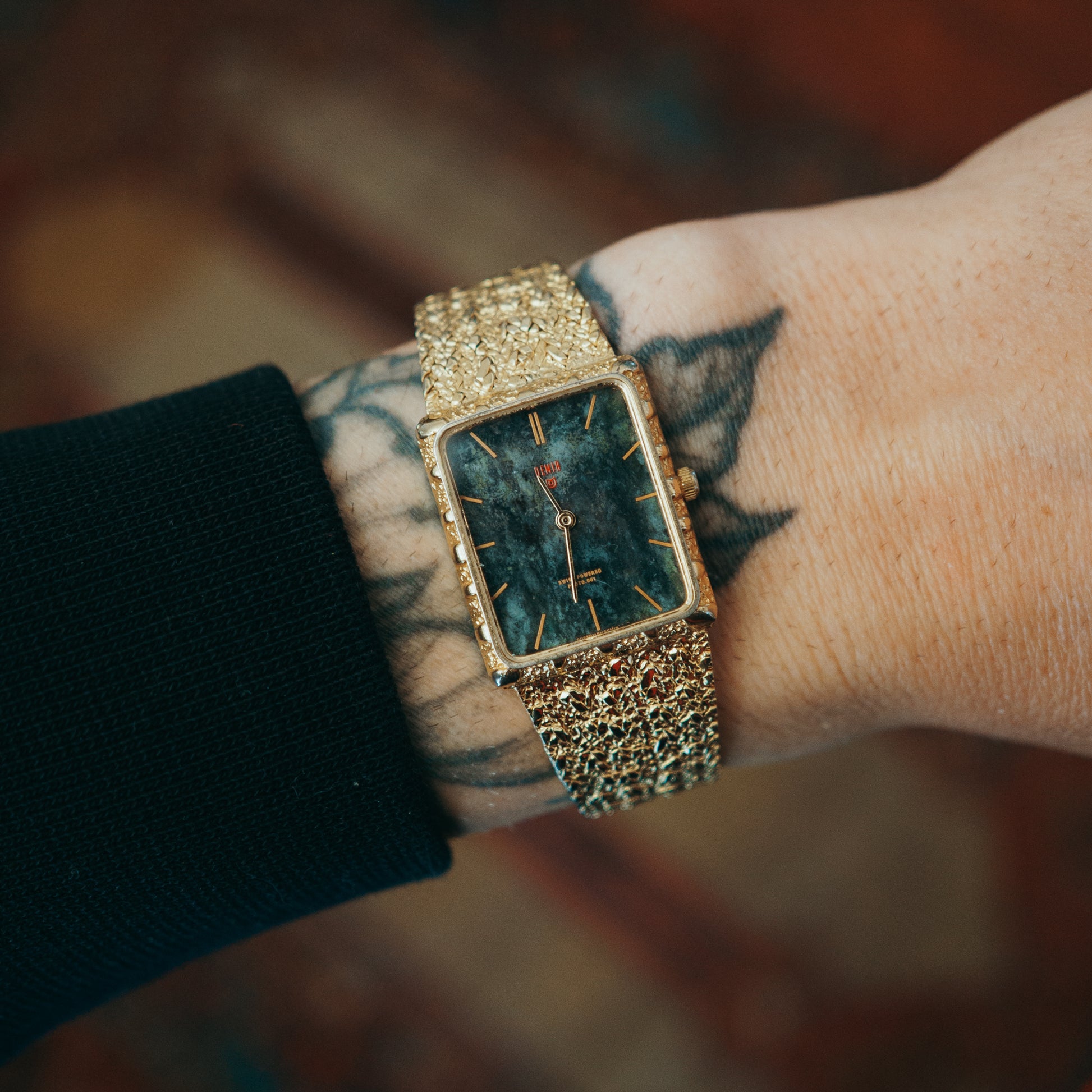 Demir Serpentine Prototype front view on wrist
