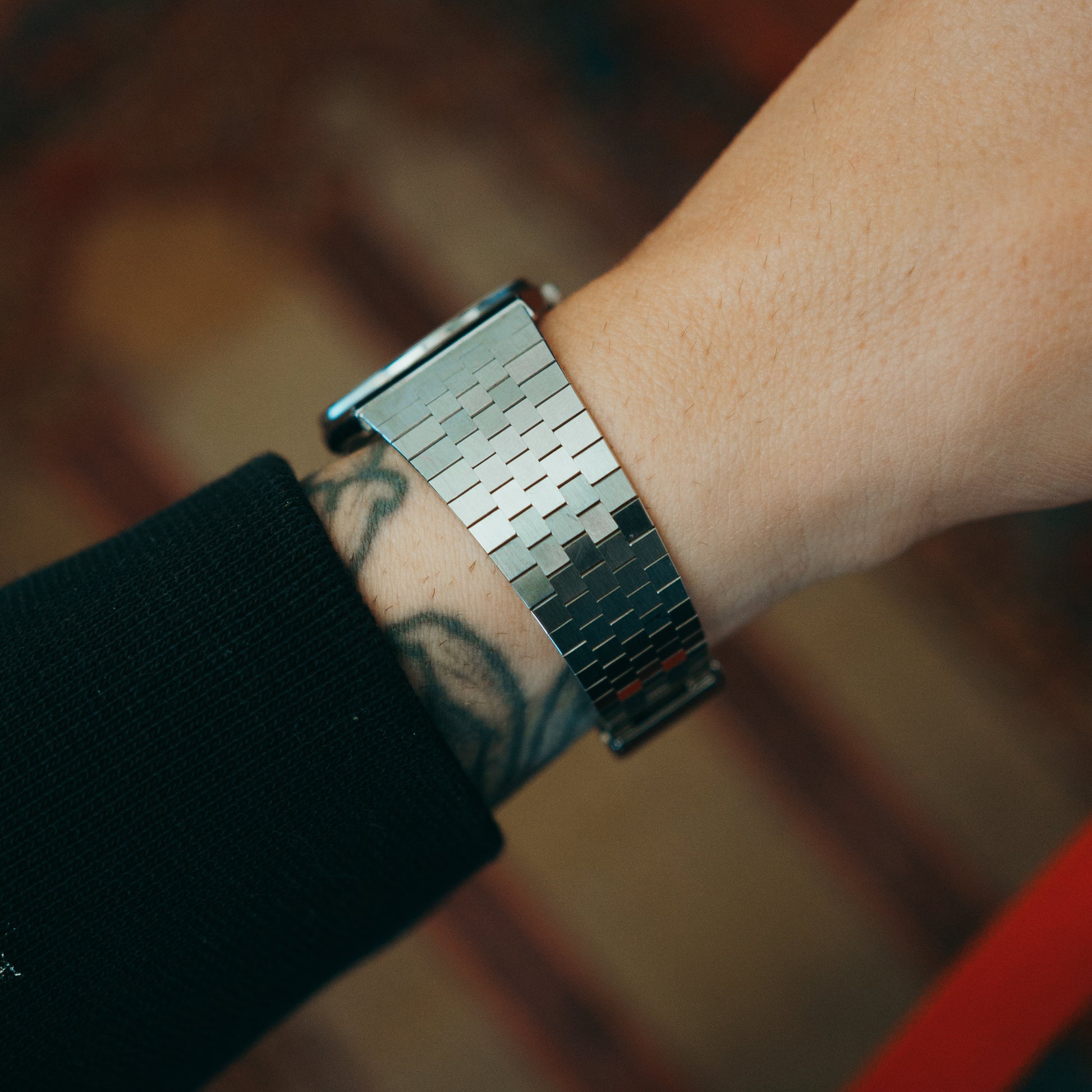 Seiko Nebula Dial bracelet clasp detail