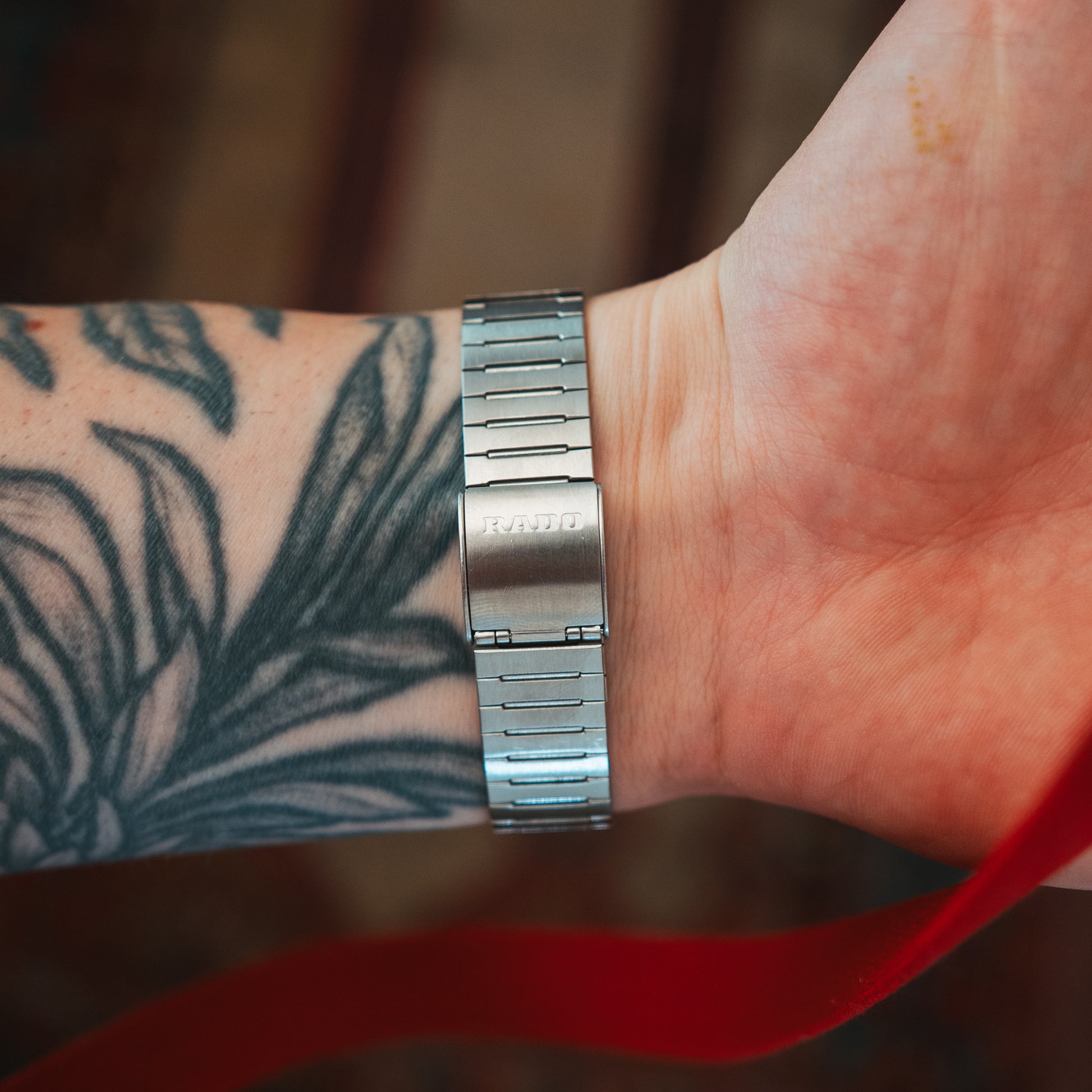 Rado Quartz bracelet clasp detail