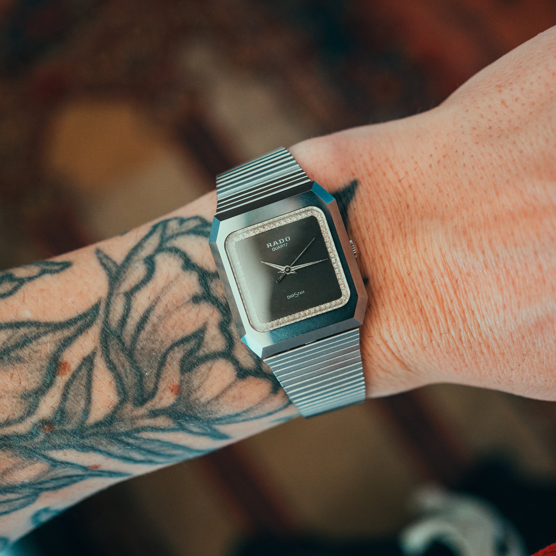 Rado Diastar front view on wrist