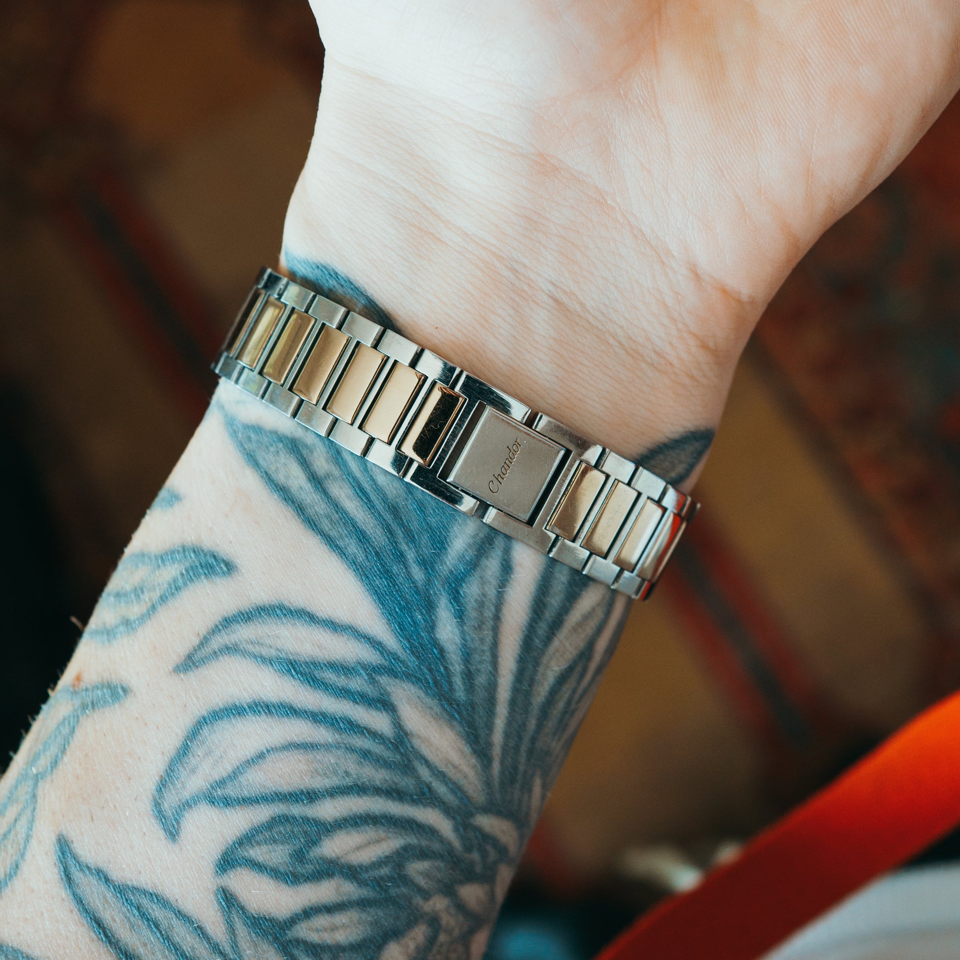 Chandor Quartz clasp engraving detail