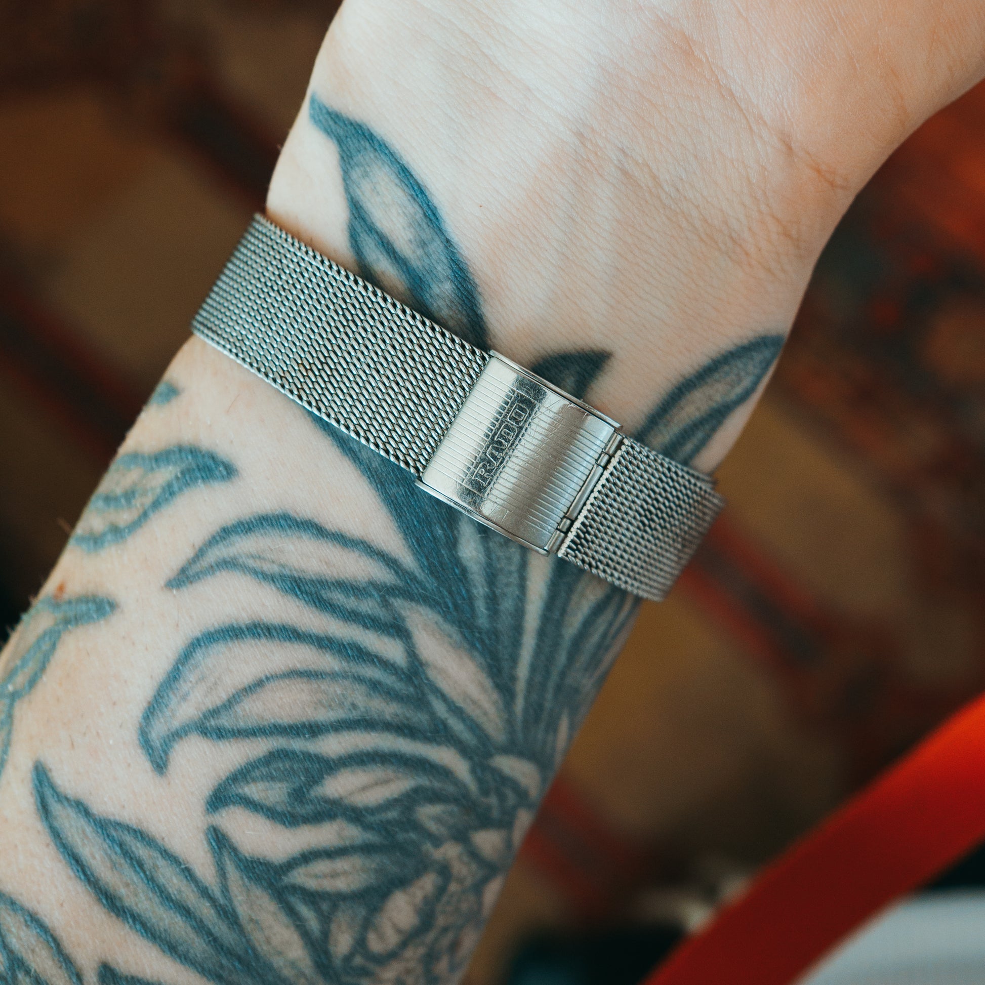 Rado Diastar Quartz mesh clasp detail