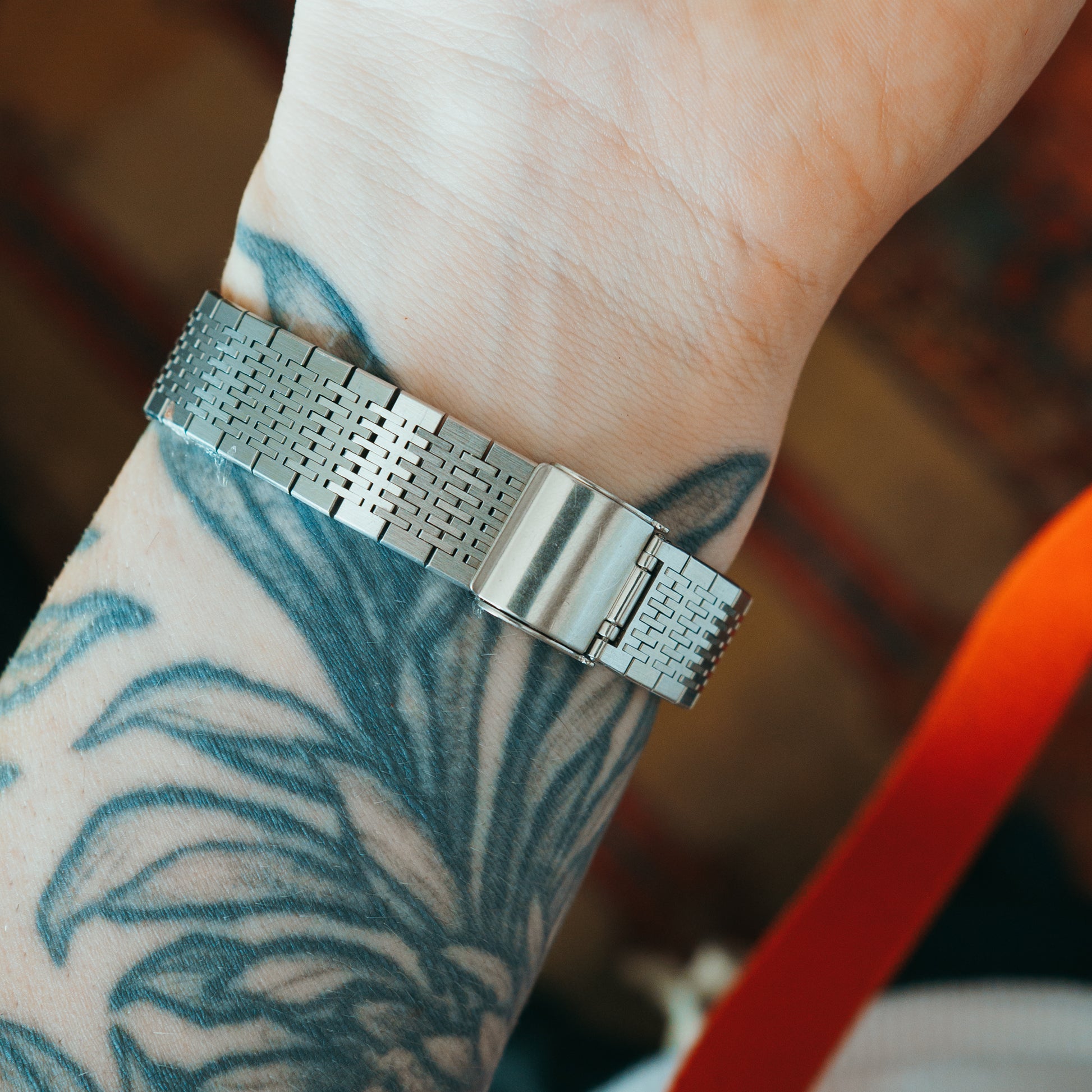 Seiko Quartz bracelet clasp detail