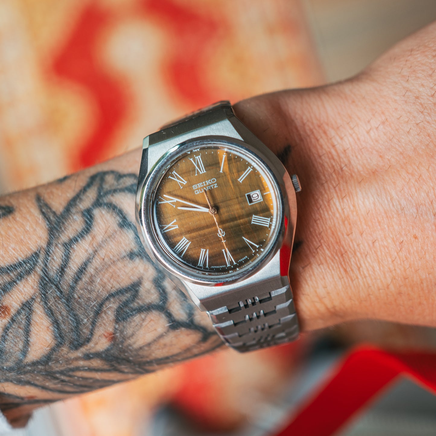 Seiko Quartz Tigers Eye dial