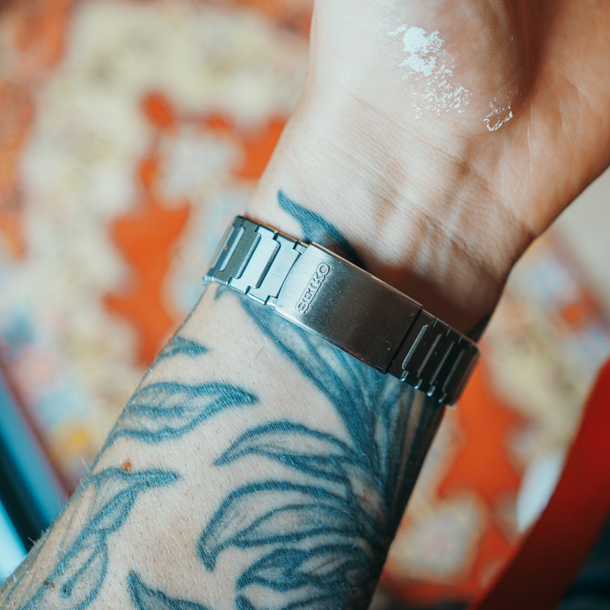 Seiko Silver Wave - clasp detail
