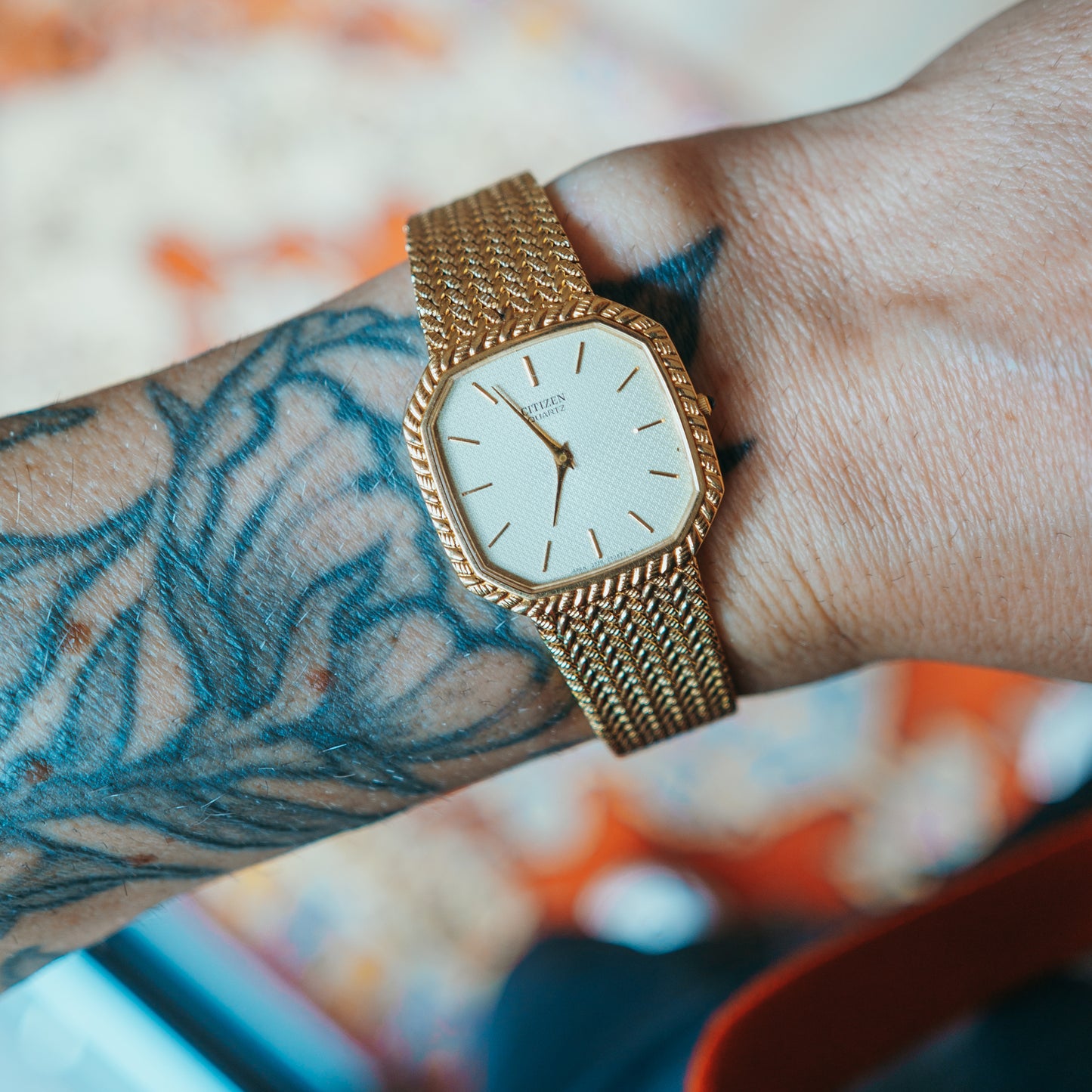 Citizen Woven Butter - dial and case front