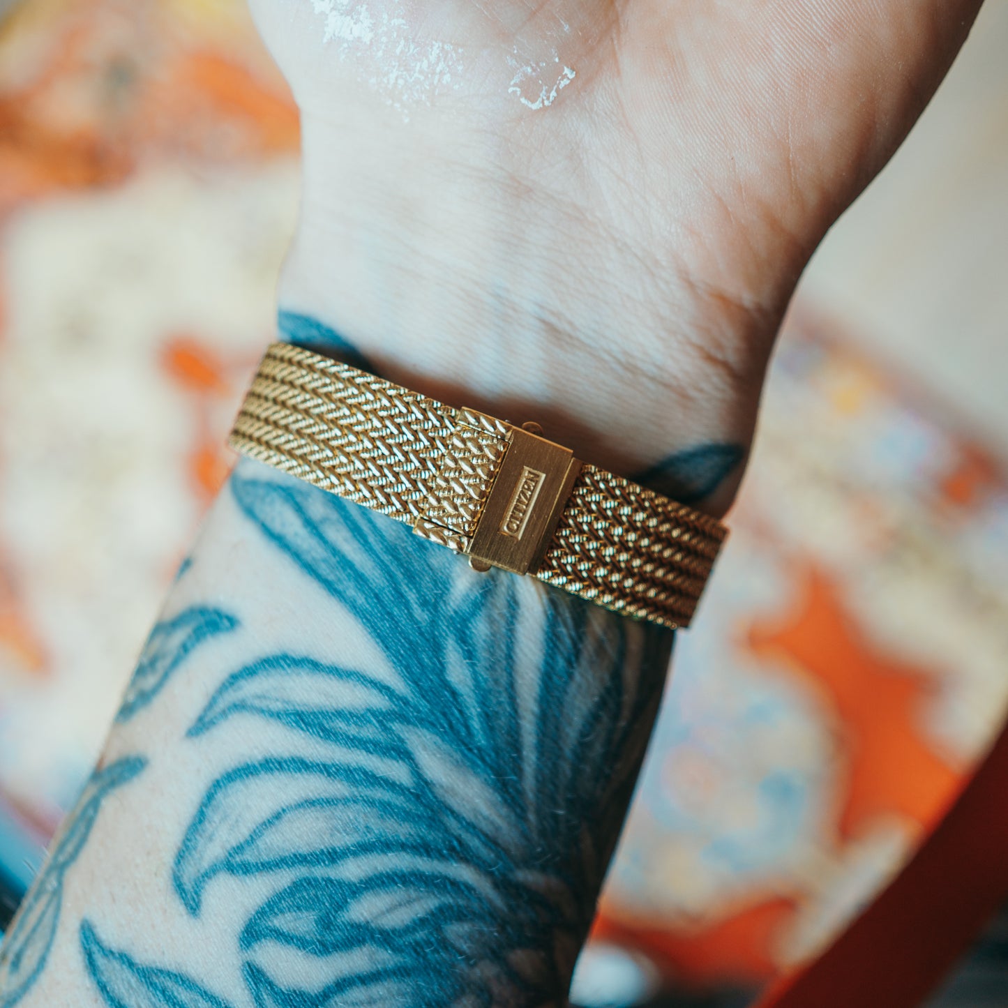 Citizen Woven Butter - clasp detail