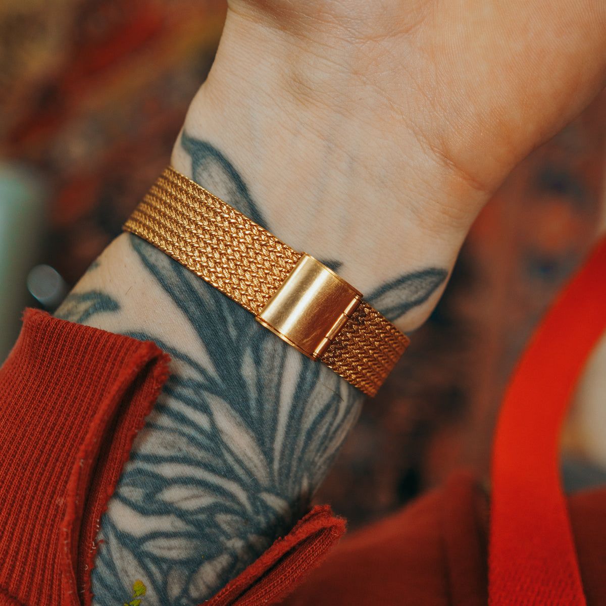 Nevada Blue Lapis mesh bracelet view