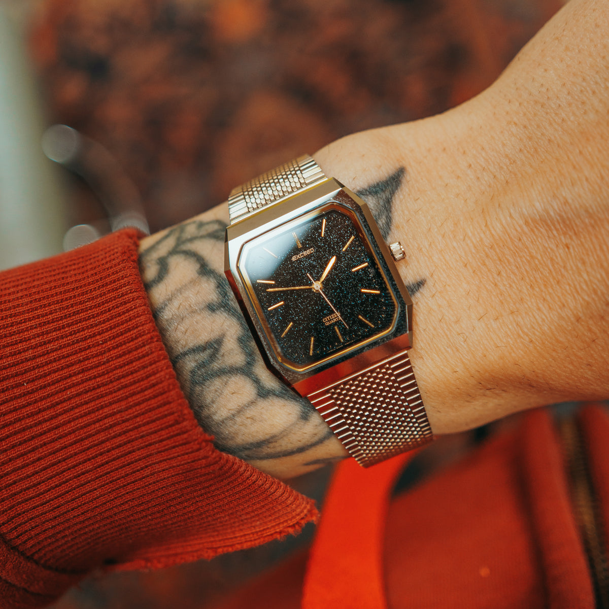 Citizen Exceed bracelet clasp on wrist