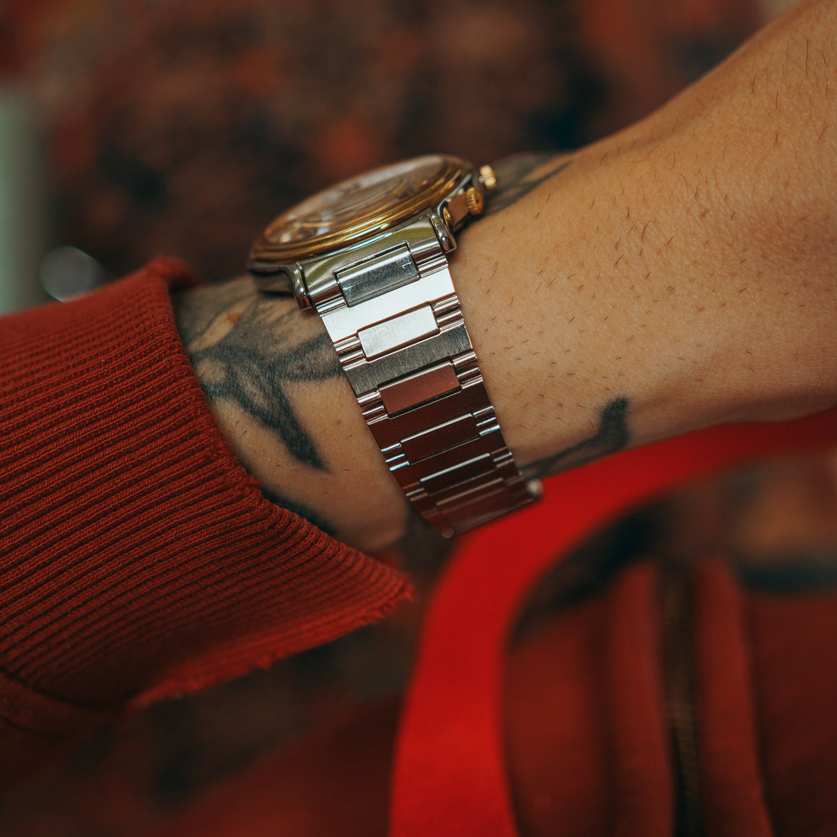 Seiko Overcomplicated Dial watch face on wrist