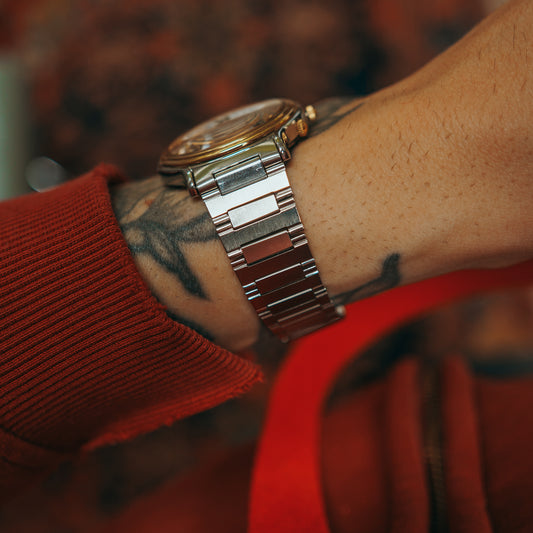 Seiko Overcomplicated Dial watch face on wrist