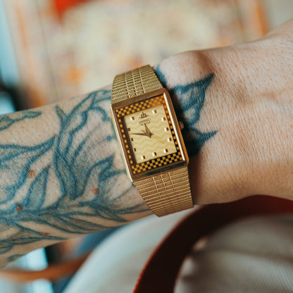 Seiko Quartz Checkered/Wave Dial