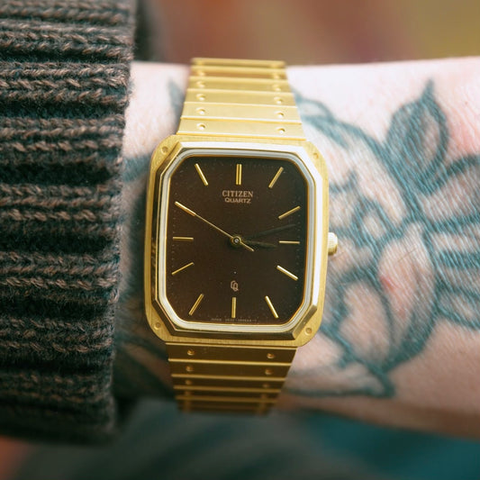 Citizen Quartz (Gold & Brown)
