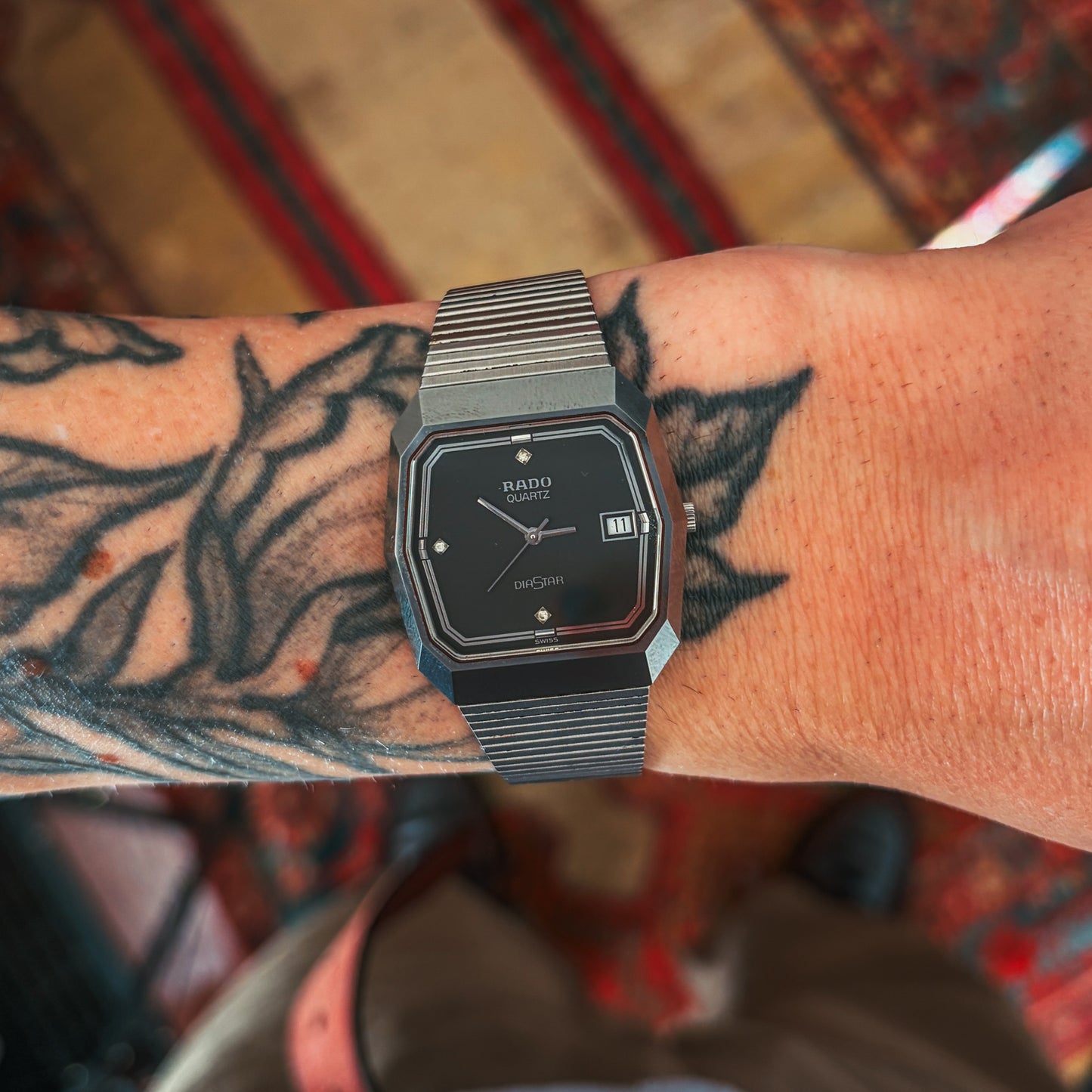 Rado DiaStar black dial on wrist
