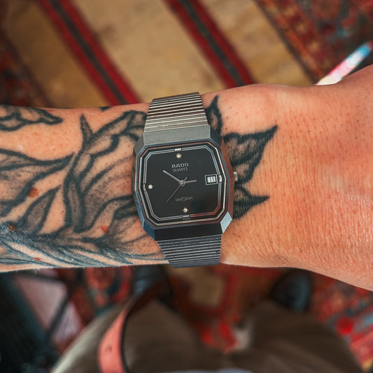 Rado DiaStar black dial on wrist