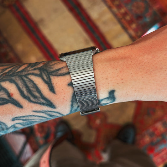 Rado DiaStar ribbed bracelet side profile on wrist